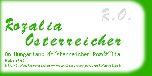 rozalia osterreicher business card